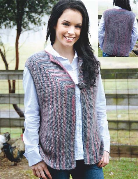 Garter Stitch Vest Knitting Pattern Free Gilet A Maglia Maglia Gilet