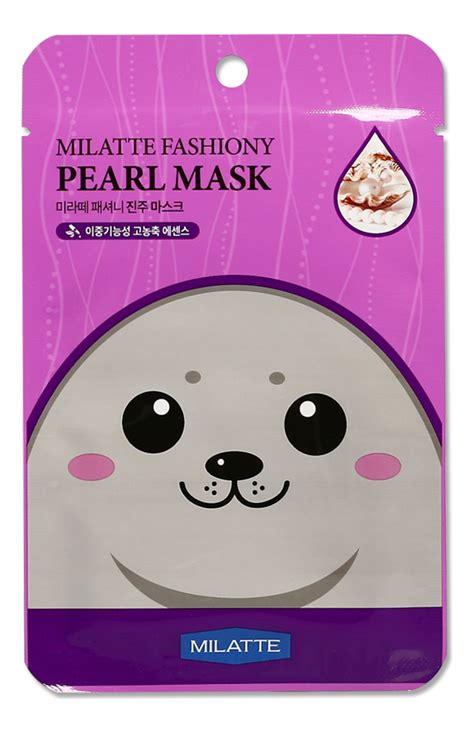 Milatte маска тканевая для лица с экстрактом жемчуга fashiony pearl ...