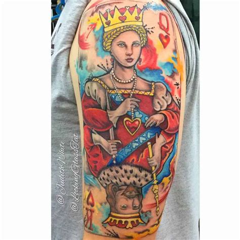 Queen Of Hearts Tattoo Tattoomanila Skull Tattooqueen Of Heart