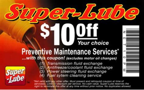 Coupons | Super-Lube