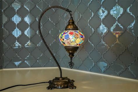 Turkish Swan Lamp Mosaic Table Lamp Moroccan Lamp Goose Neck Lamp