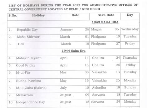 Calendar 2022 India With Holidays And Festivals Pdf Government