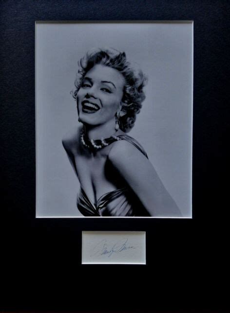 Marilyn Monroe Signed Autograph Photo Display Ebay