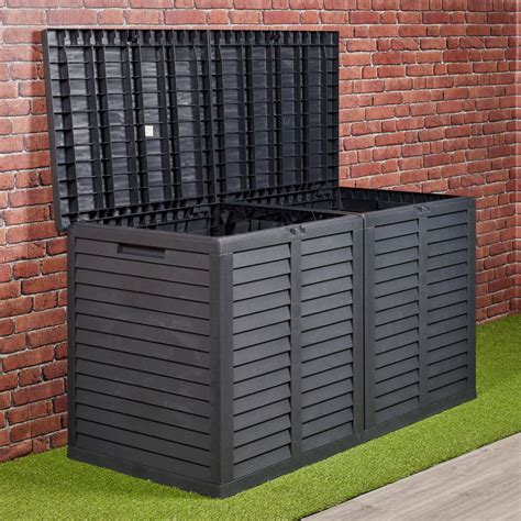 Get your best storage container from here. Large 750L Garden Storage Outdoor Box Plastic Utility ...