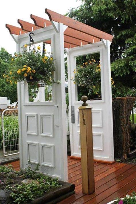 Old doors can also become part of functional areas in your garden. Repurpose Doors And Windows In The Garden (Photo Gallery ...