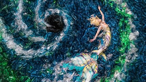 Photographer Captures 10000 Plastic Bottles And A Mermaid To Send The