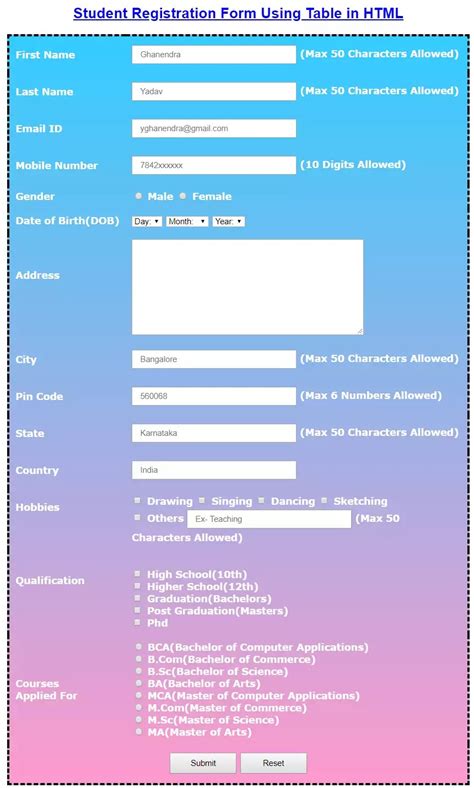 39 Validation For Registration Form Using Javascript Modern