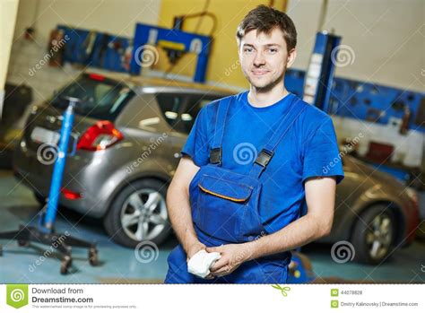 Repairman Auto Mechanic At Work Stock Photo Image Of Problem