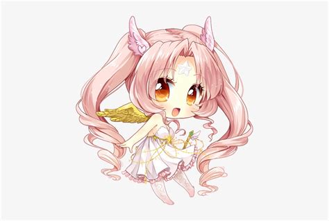 Anime Chibi Cute Girl Angel Chibi Anime 442x473 Png Download Pngkit