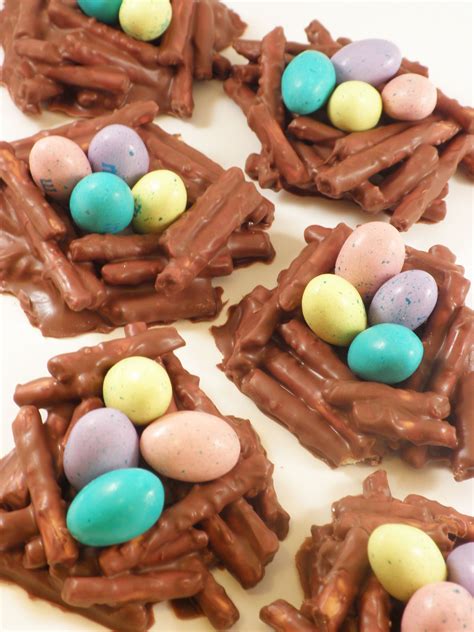 Chocolate Covered Pretzel Nests Easter Snacks Easter Chocolate
