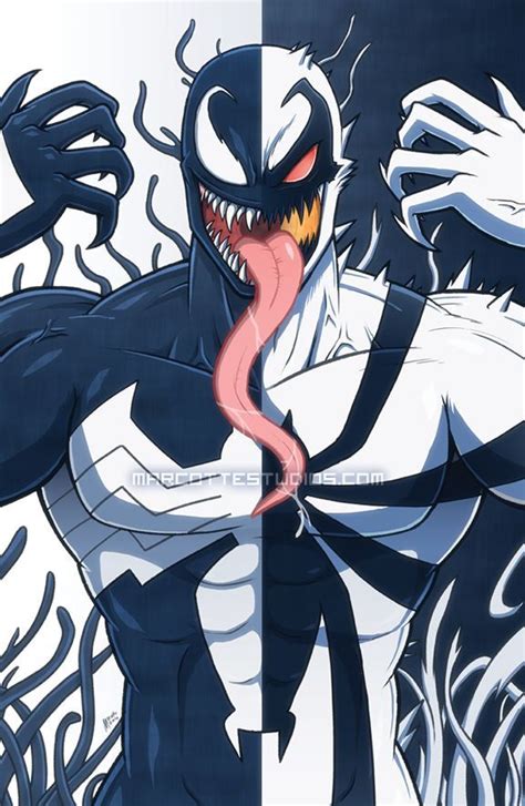 Venom Two Sided Symbiote By Marcotte On Deviantart Marvel Superhero