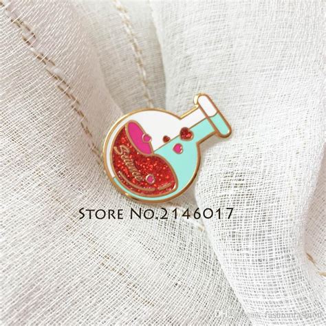 Chemical Knowledge Study Lab Flask Pins Brooch Science Lapel Pin