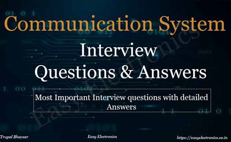 Communication Interview Questions And Answers Topic Wise Easy