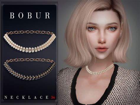 Pearl Chain Necklace By Bobur Created For The Emily Cc Finds