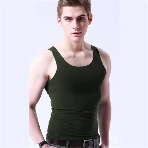 New Brand Mens T Shirts Summer Cotton Slim Fit Men Tank Tops