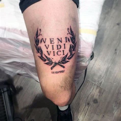 Veni Vidi Vici Tattoo Shoulder