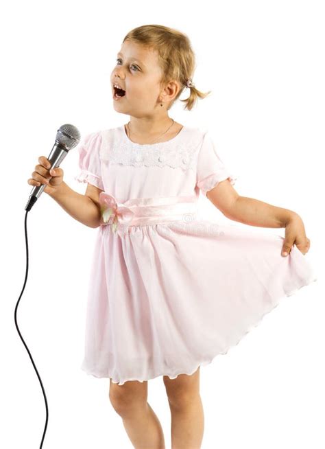 Little Girl Singing Stock Photo Image Of Cheerful Concert 3018782