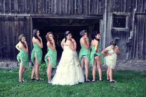 On This New Wedding Trend Of Brides And Their Bridesmaids Showing Their Bare Butts For A Photo