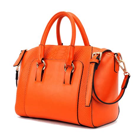 Orange Ladies Handbag Png Png Mart