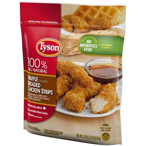 My 3 year old son loves them and he's very picky! Tyson Waffle Breaded Chicken Strips | Hy-Vee Aisles Online ...