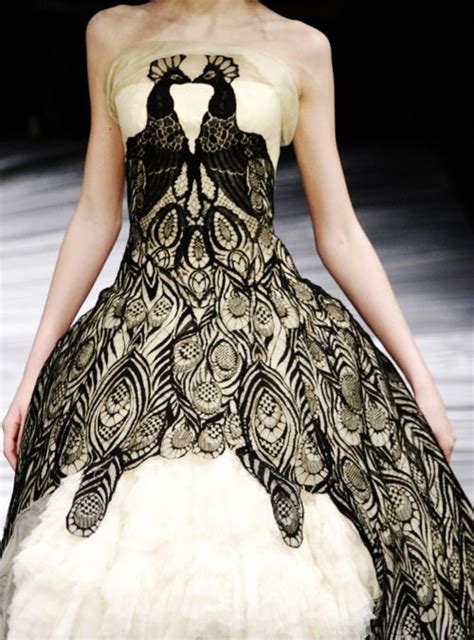 Alexander Mcqueen Fall 2008 Fashion Peacock Feather Dress Peacock