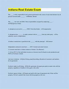 Indiana Real Estate Practice Exam