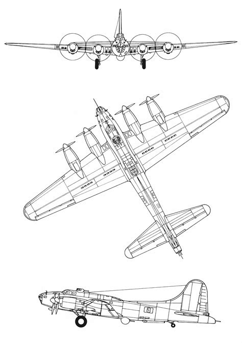 Boeing Xb 38 Flying Fortress Blueprint Download Free Blueprint For 3d