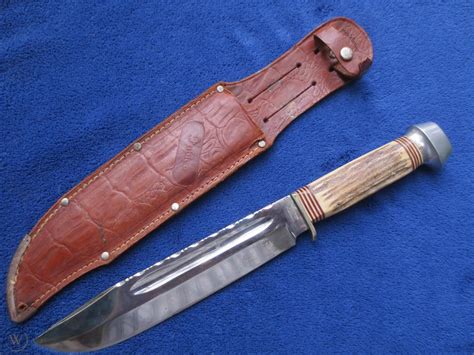 Vintage Solingen Bowie Knife Hunting Dagger And Sheath Made In Germany