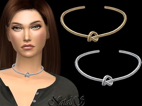 The Sims Resource Natalis Pin Leather Choker Sims 4 Downloads