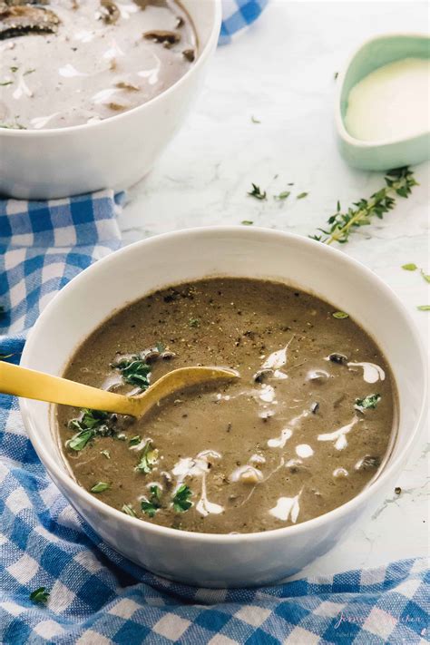 Creamy Mushroom Soup Vegan Mouthwatering Jessica In The Kitchen