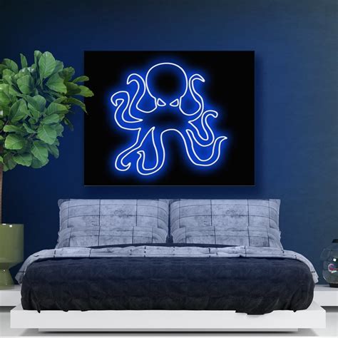 Led Neon Sign 600mm X 500mm Octopus Plaques And Signs