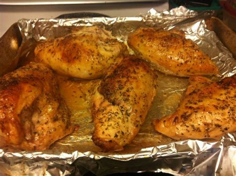 As a suggestion, you can coat the chicken with a tablespoon of olive oil, and season it with salt, pepper, garlic this site has some recipes for cooking chicken in a toaster oven. So yummy! 6 chicken breast,Juice of one lemon,1/4 or more ...