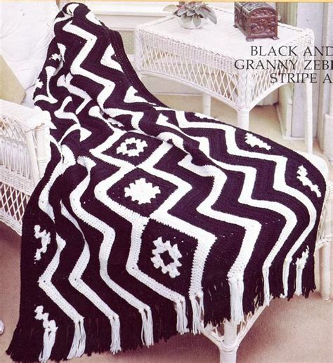 1970s Geometric American Indian Crochet Blanket Pattern
