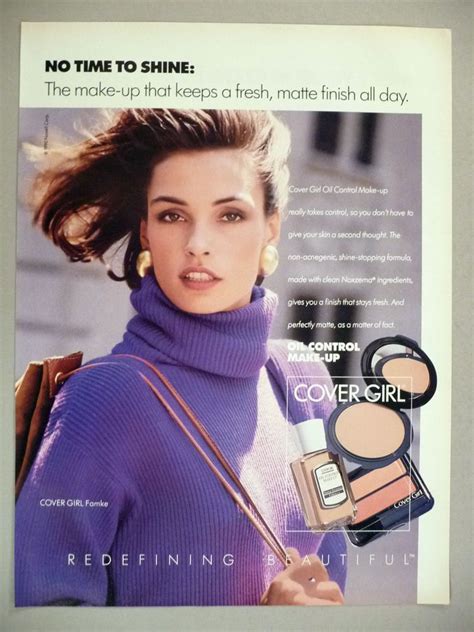 Cover Girl Make Up Print Ad 1990 ~ Famke Janssen Ebay In 2021