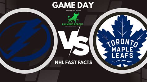 Tampa Bay Lightning Vs Toronto Maple Leafs Fast Facts 041823