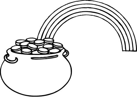 Coloring is also a great way to keep the kids busy and engaged, and provide some quiet time for everyone. Pot Of Gold Outline | Free download on ClipArtMag