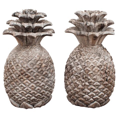 Pair of Large 19th Century Pineapple Finials at 1stdibs