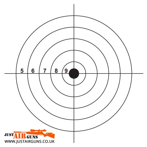 printable shooting targets and gun targets nssf free printable air rifle targets a4 17cm 14cm
