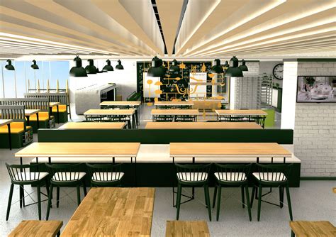 Interior Cafeteria Design On Behance