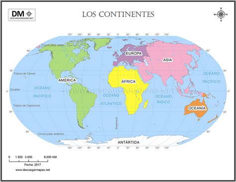 Mapas De Los 5 Continentes Con Paises Para Descargar E Imprimir Mapas