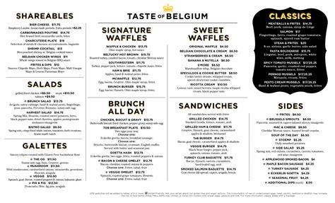 Heroes tastes + taps is crafting classic and elevated new american cuisine with up to 24 brews on tap! Menu - Taste of Belgium
