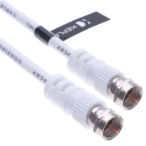 Coaxial Aerial Cable With Male F F Pin Connectors For Tv Satellite Sat