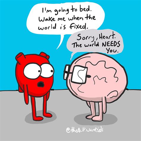 head and heart heart and mind heart and brain comic the awkward yeti akward yeti funny