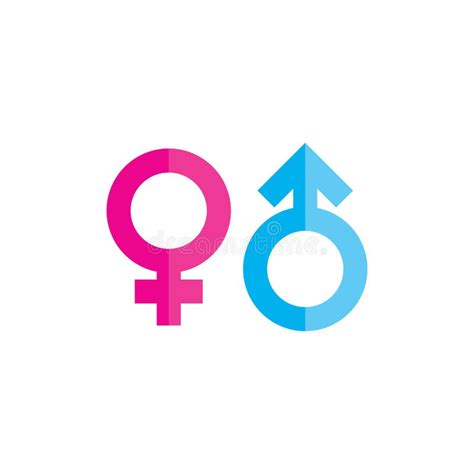 gender icon sex vector symbol female and male sign stock vector illustration of male head