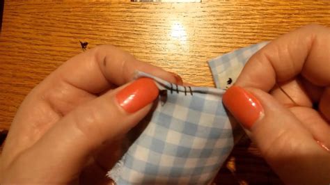 Hand Sew The Overcast Stitch Wmv Youtube