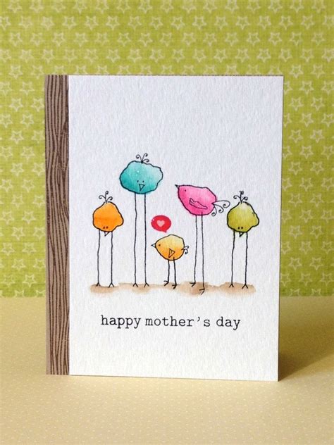 Now just write a message inside and your handmade mother's day card is complete! happy mother's day | Watercolor cards, Cards handmade, Card art