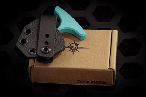 Toor Knives Thors Hammer Teal Push Dagger 25 Steel W Kydex Sheath