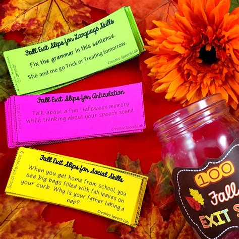 Fall exit slip close up Paragraph Writing, Persuasive Writing, Opinion