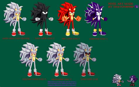 Super Sonic 5 My Version Pixel Art Alt Palette By Thatonepeepda On
