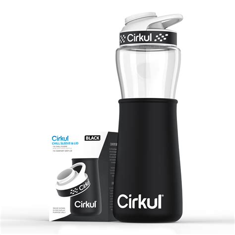 Cirkul Chill Sleeve & Comfort-Grip Lid for 22oz Bottle, Black - Walmart.com